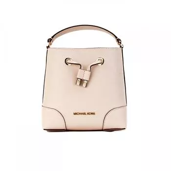 Michael Kors Mercer Маленькая Пудра Румяна Галька Кожаная Сумка Через Плечо Женский Кошелек мульти