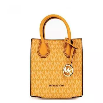Michael Kors Mercer XS Honeycomb Signature Женская сумка-шоппер из ПВХ North South через плечо, мульти