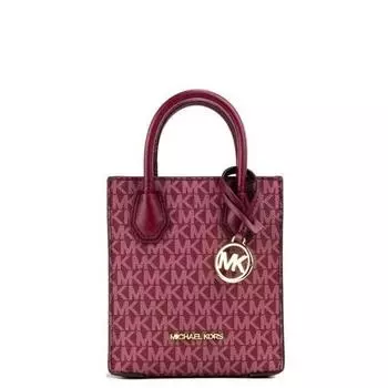 Michael Kors Mercer XS Mulberry Signature Женская сумка-шоппер из ПВХ North South Shopper через плечо, мульти