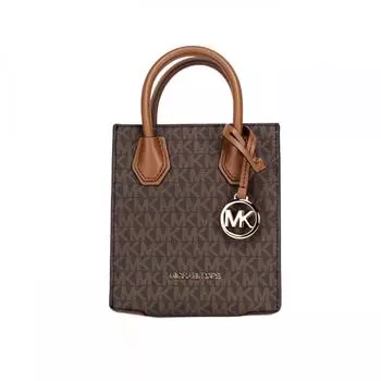 Michael Kors Mercer XS Signature ПВХ North South Shopper Женская сумка через плечо, мульти