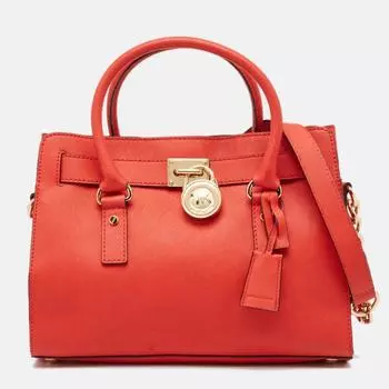 Michael Kors Micheal Kors Saffiano Leather East west Hamilton Tote red
