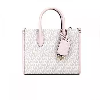 Michael Kors Mirella, маленькая пудра, румяна, ПВХ, верхняя молния, сумка-тоут через плечо, женская сумка, мульти