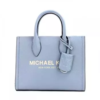 Michael Kors Mirella Маленькая синяя кожаная женская сумка через плечо с молнией и верхом