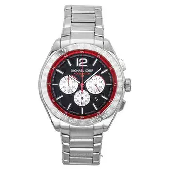 Michael Kors Oversized Accelerator 2.0 Chronograph из нержавеющей стали с черным циферблатом, кварцевые мужские часы MK9176 чёрный