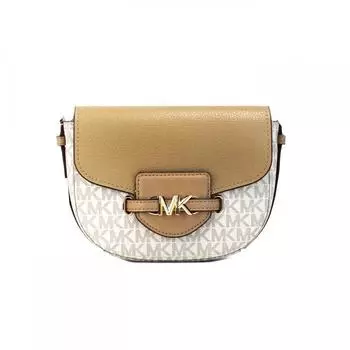 Michael Kors Reed Small Camel Signature Женская сумка через плечо с клапаном из ПВХ, мульти