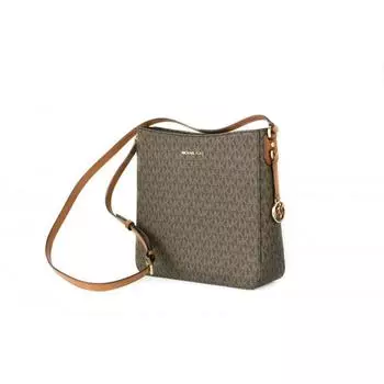 Michael Kors Signature Jet Set Большая сумка-мессенджер Signature через плечо Женская Signature коричневая
