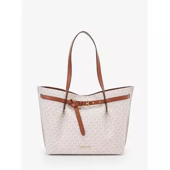 MICHAEL KORS [Специальная цена] Большая сумка-тоут EMILIA EW MK Signature 35S1GU5T7B150, ванильный цвет