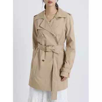 MICHAEL KORS [Специальная цена] Классический тренч из твила JS220665JH250 Хаки