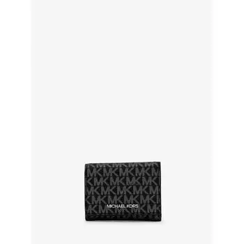 MICHAEL KORS [Специальная цена] Компактный кошелек JET SET TRAVEL Средний MK Signature 35H3STVE2V41 Черный Серебристый