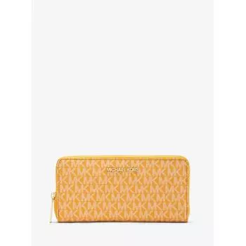 MICHAEL KORS [Специальная цена] Континентальный кошелек на молнии JET SET TRAVEL, большой MK Signature 35R2GTVE9V7676 Golden Rod