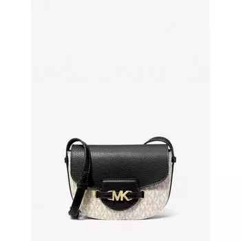 MICHAEL KORS [Специальная цена] REED Saddle Crossbody Small MK Signature 35F3G6RC1B46 Vanilla Black