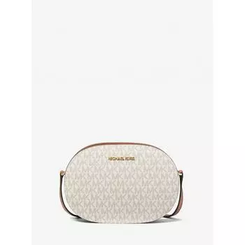 MICHAEL KORS [СПЕЦИАЛЬНАЯ ЦЕНА] JET SET TRAVEL OVAL CROSSBODY MEDIUM MK SIGNATURE 35S1GTVC6B150 VANILLA