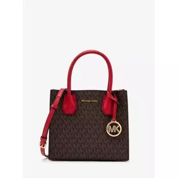 MICHAEL KORS [СПЕЦИАЛЬНАЯ ЦЕНА] MERCER SHOPPER СУМКА СРЕДНЯЯ КРОССБОДИ MK SIGNATURE 35S1GM9M2B2610 ЯРКИЙ КРАСНЫЙ