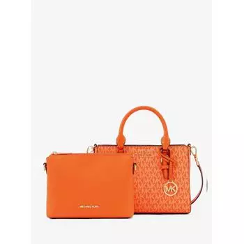 MICHAEL KORS [SPECIAL PRICE] CHARLOTTE 3 IN 1 SATCHEL SMALL MK SIGNATURE 35S4GCFS8B623 POPPY