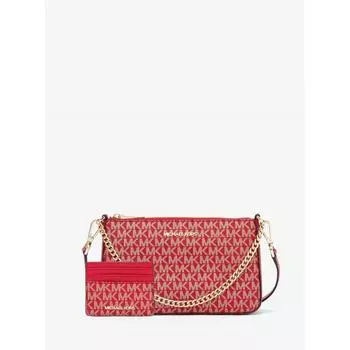 MICHAEL KORS [Special Price] JET SET Pochette with Card Case Medium 35F2GGZD6V8184 Chile Pale Gold