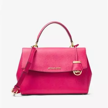 Michael Kors Женская кожаная сумка-трансформер Ava через плечо малиново-красная