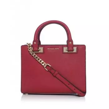 Michael Kors Женская сумка через плечо Quinn из сафьяновой кожи красное золото