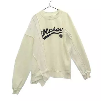 MICHAEL made in Japan Logo print Long sleeve sweat trainer S white Men s Used