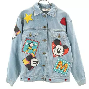 mickey & co. 90s Old Mickey Mouse Denim Jacket S Denim jacket trucker Women Used