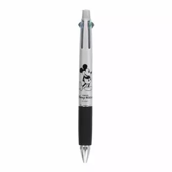 Mickey Mouse Ballpoint Pen Mechanical Pencil Jet Stream Pen Disney Goods Souvenir to Tokyo Disney (Silver) & [Limited Resort]