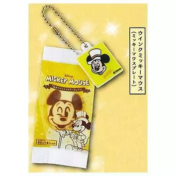 Mickey Mouse Caramel Squishy mascot Wink Mickey Mouse Mouse Gacha Gacha Capsule Toy Ginza Cake . [2. (Mickey plate)] (single item)