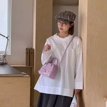 Micocah Hibiscus Flower Fragrance Bag New Arrival Bowling Bag Handbag Crossbody Women s Bag Niche Style Commuter Bag Hibiscus powder