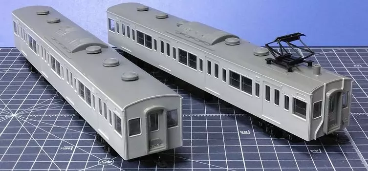 Micro Ace 103 series новый автомобиль дополнительный промежуточный набор автомобилей пластиковая модель 1/80 (Шкала HO) 2-вагонный с кондиционером HK-2-001 серый