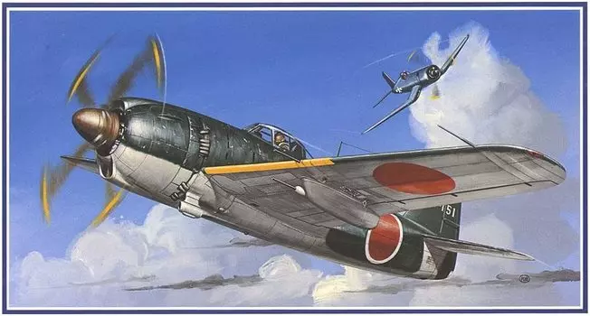 Micro Ace Great War Aircraft Series Japanese Navy Kawanishi Local Fighter Shiden Type 11 A Plastic Model 1/48 No.4 (N1K1-J)