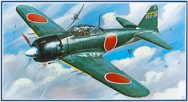 Micro Ace Great War Aircraft Series Японский ВМС Mitsubishi Zero Type Carrier Fighter A6M 52 Type Hei Пластиковая модель 1/48 № 1