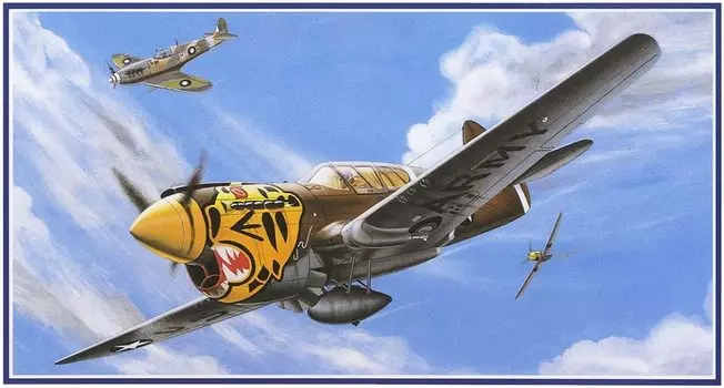 Micro Ace Great War Machine Series US Army Curtiss Warhawk Plastic Model 1/48 No.11 P-40E