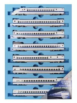 Micro Ace N Gauge 300 Series Shinkansen F8 Formation After Pantograph Reduction Basic Set A7358 Железнодорожная модель поезда 8-вагонный белый