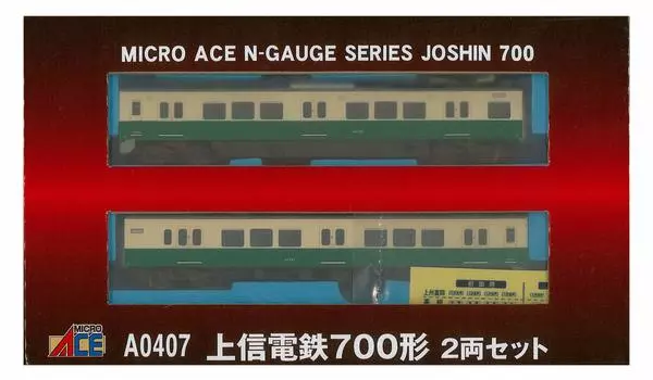 Micro Ace N Gauge Joshin Electric Railway Type 700 Set A0407 Railway Model Train 2-Car слоновая кость