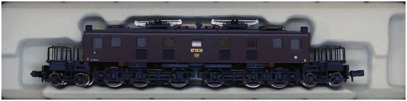 Micro Ace N Gauge Late Type Grape Color 1 Hamamatsu Locomotive District A1402 Железнодорожная модель электровоза EF56-10 No. чёрный