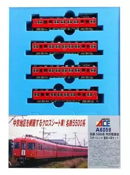 Micro Ace N Gauge Meitetsu 5500 Series после специального обслуживания Scarlet Basic Set A6059 Железнодорожная модель поезда 4-вагонный