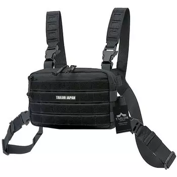 Micro Chest Rig Chest Rig Тактический жилет для выживания Игровой жилет Легкая гибридная система Velcro Molle 1000D Nylon Черный [TAILOR JAPAN] (черный) чёрный