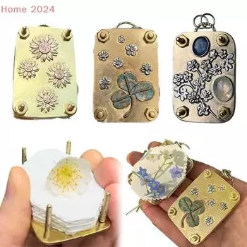 Micro Flower Press Миниатюрный набор для прессования цветов Растения Художественные поделки Металлические прессы для цветов DIY Прессованные цветы Набор для сохранения растений