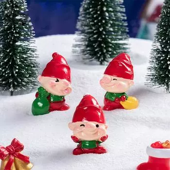 Micro Landscape Christmas Elf Figure Decoration Diy Christmas Decoration Accessories Desktop Car Resin Decoration