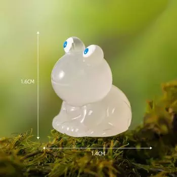 Micro Landscape Decoration Colorful Luminous Frog Resin Crafts Table Toys Gift White