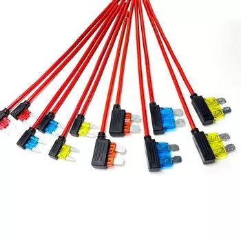 Micro Standard Atm Apm Blade Mini Medium Простое защитное устройство 10A 15A 20A Автомобильный держатель предохранителя Адаптер для крана с добавлением цепи