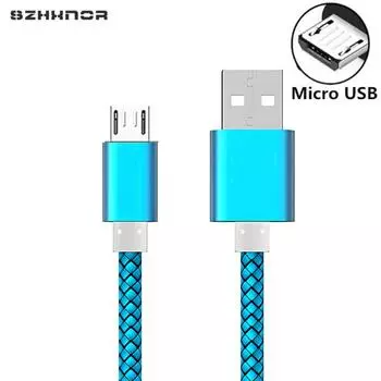 Micro USB 2.0 быстрое зарядное устройство для Samsung Galaxy J3/J5/J7 2017 A3/A5/A7 2016 1M 2M длинный кабель зарядное устройство для Mp3 PS4 Kindle pink color