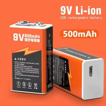 Micro USB 9 В литий-ионная аккумуляторная батарея 6F22 9 В литий-ионная литиевая батарея для модели радиоуправляемого вертолета микрофон игрушечный металлоискатель батарея 1pcs