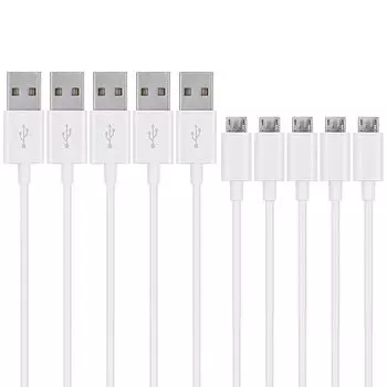 micro usb cable 3m (Set of 5) POTRRCIUSUER Micro USB Cable [Supports 2A quick charging and 480Mbps high-speed data transfer] Smartphones, tablets,