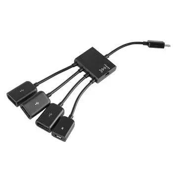 Micro USB HUB OTG Power Charger Host Cable Cord Card Reader Converter Adapter