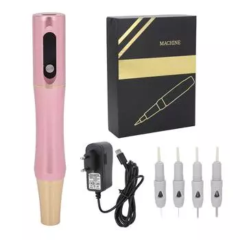 Microblading Machine Professional Aluminum Alloy Eyebrow Lip Eyeliner Tattoo Machine Pen EU Plug зелёный