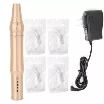 Microblading Pen SemiPermanent Eyebrow Lip Eyeliner Tattoo Machine with Needles US Plug