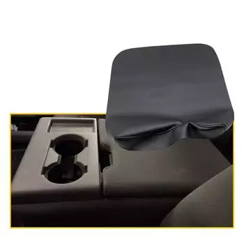 Microfiber Leather Console Armrest Lid Skin Cover Black For F150 2015-2019