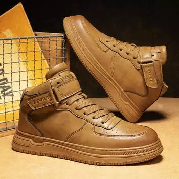 Кроссовки для серфинга средней высоты из микрофибровой кожи, высококачественные, устойчивые к холодной липкости, мужские рабочие туфли на шнуровке для осени и зимы 39