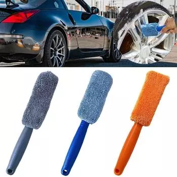 Microfiber Long Handle Car Wash Tire Brush Car Wheel Brush Tire Cleaning Tools Car Tire Cleaning Brush Car Accessories
