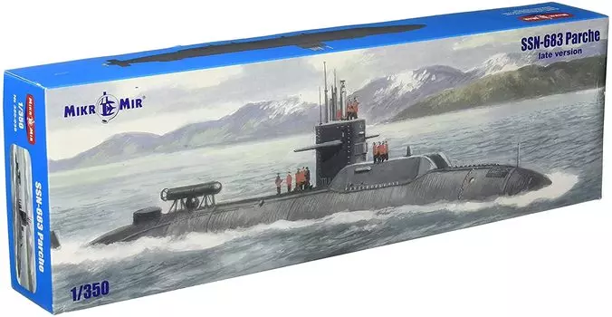 Micromil ВМС США USS Parchy Атомная подводная лодка позднего типа Пластиковая модель 1/350 SSN-683 MKR350-039