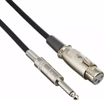Microphone cord 15m monoural pin (6.3 plug-3 female)